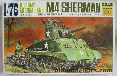 Fujimi 1/76 M4 Sherman Medium Tank (M-4), 7 plastic model kit